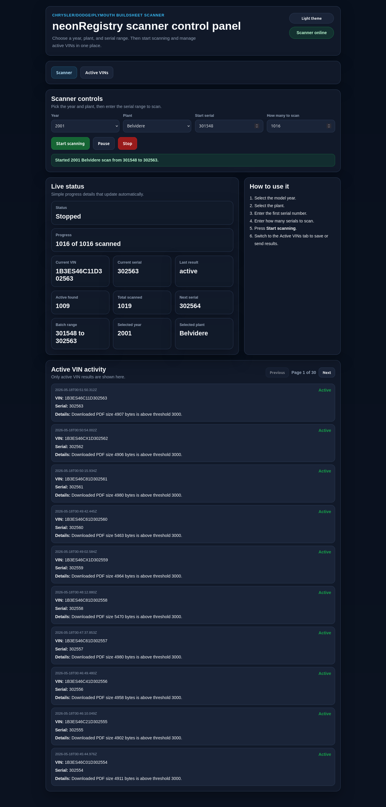 neon-buildsheet-app in light mode
